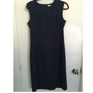 Calvin Klein Navy Pin-Striped Shift Dress