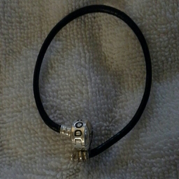 Black Leather Pandora Bracelet