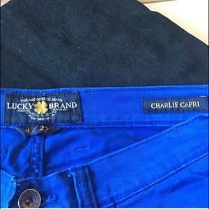 Lucky Brand Jeans - Lucky Brand Charlie Capri 27/4 Cobalt Blue Cropped Lucky Brand Jeans - Lucky Brand Charlie Capri 27/4 Cobalt Blue Cropped