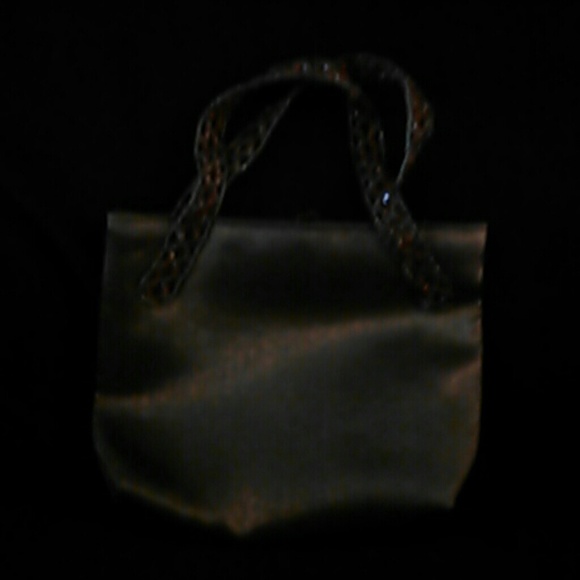 Small brown Satin handbag