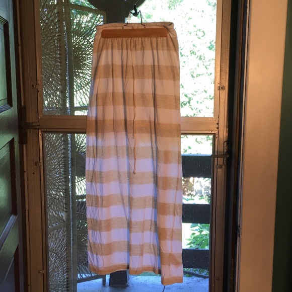 C&C California soft striped maxi skirt.