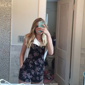 Adorable vintage floral overalls