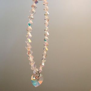 Swarovski crystal bracelet with crystal heart