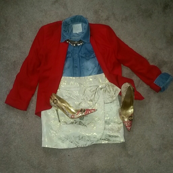 Brocade Mini-skirt - Picture 1 of 4