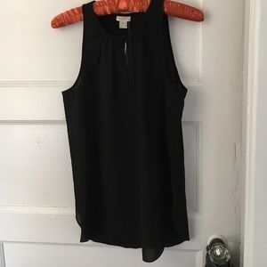 Sheer JCrew tank top black NWT