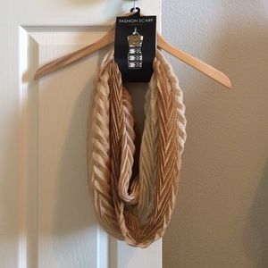 Infinity Gold Shimmer Scarf