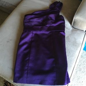 Bridesmaids Alfred Angelo Satin Dress- Eggplant