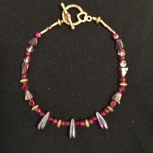 Beautiful red stone beaded bracelet