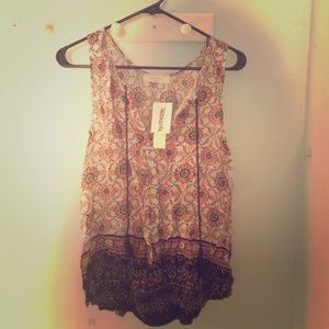 Floral bohemian tank