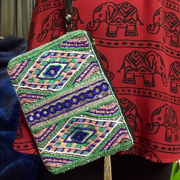 Elegant handcrafted bead wallet for women