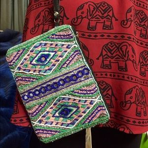 Elegant handcrafted bead wallet for women