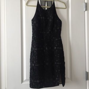 BCBG MAXAZRIA Black Tenya Lace Detail Dress - EUC