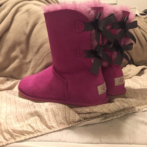 Hot pink Bailey Bow Uggs