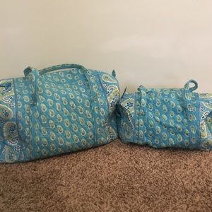Set of Large & Small Vera Bradley Duffle Bags