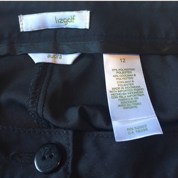 Liz Claiborne Pants - Lizgolf Audra Cropped Capri pants 12 Black golf Liz Claiborne Pants - Lizgolf Audra Cropped Capri pants 12 Black golf