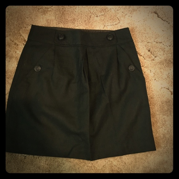 Army Green Wool Banana Republic Skirt