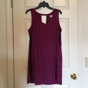 Purple sleeveless shift dress