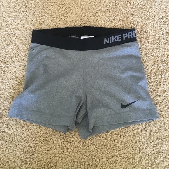 gray nike pro shorts