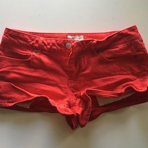 Aeropostale Red Denim Shorts