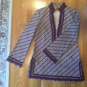Tory Burch tunic - purple and white