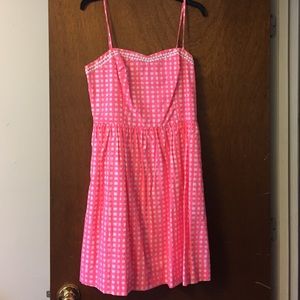 Lilly Pulitzer pink gingham dress
