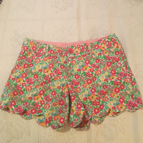 Lilly Pulitzer Floral Scalloped Pants
