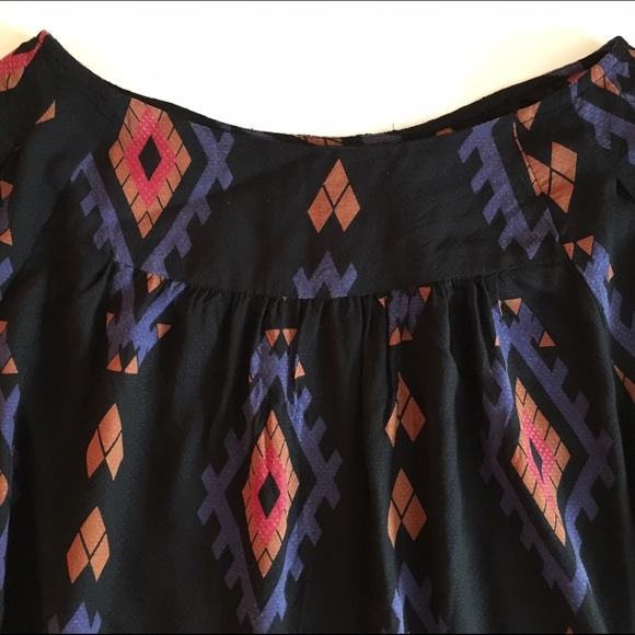 Tribal Pattern Peasant Blouse