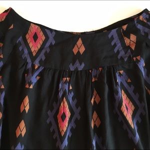 Tribal Pattern Peasant Blouse