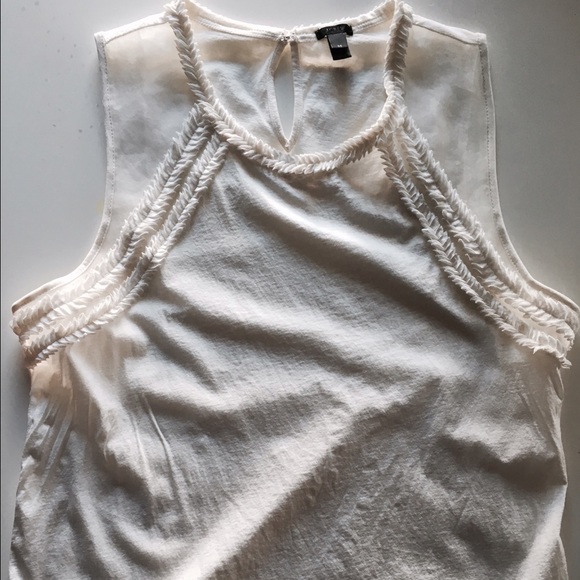 J. Crew Off White Sleeveless Top
