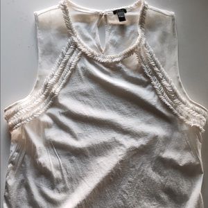 J. Crew Off White Sleeveless Top