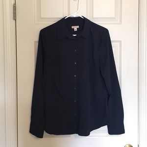 Navy long sleeve dress shirt