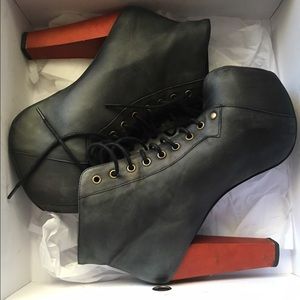 Jeffrey Campbell lita boot black leather