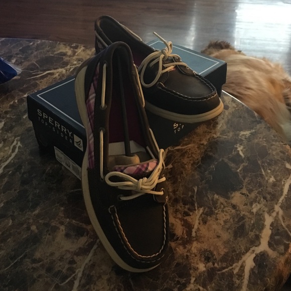 Sperry top spiders Laguna brown - Rose plaid