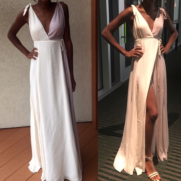 Reformation 'Romanica' Dress - Waterlily/ Ivory