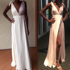 Reformation 'Romanica' Dress - Waterlily/ Ivory