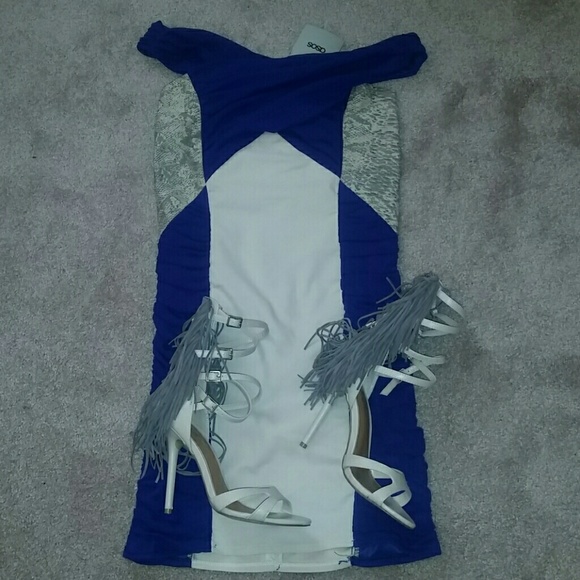 Blue & Cream Snakeprint Mini - Picture 1 of 4