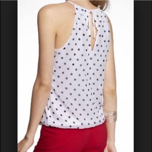 Express polka dot high neck blouse - Picture 2 of 2