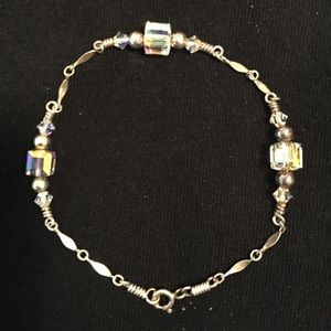 Swarovski square & diamond crystal bracelet