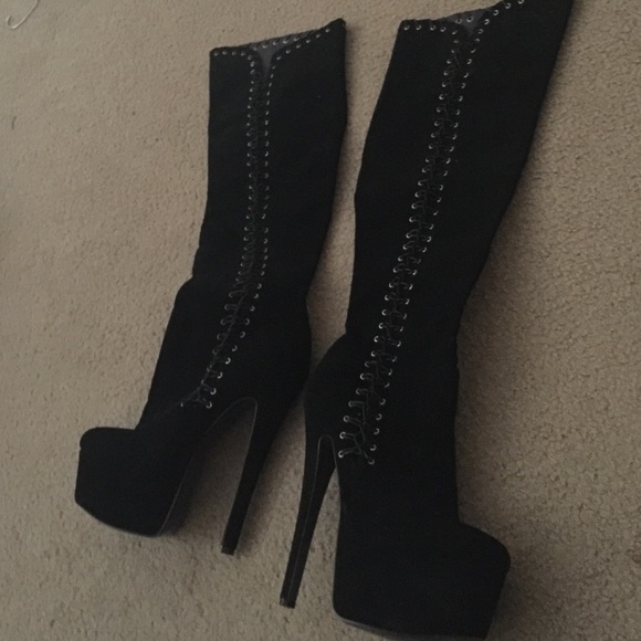 Platform bakers shoes boots suede only worn once