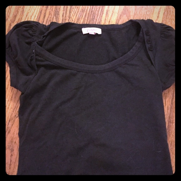 Candies cap sleeve black blouse size M