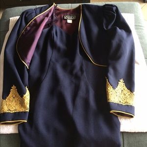 💥REDUCED💥 Blue/ gold 2 piece dress set