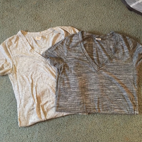 Two PINK v neck t shirts