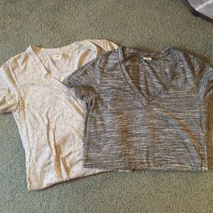 Two PINK v neck t shirts