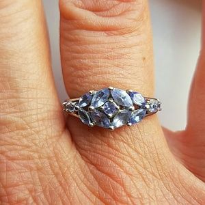 December birthstone Tanzanite sterling ring