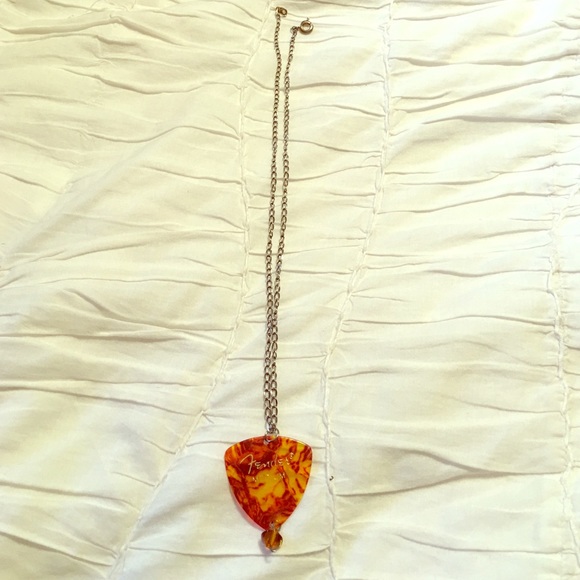 Fender guitar pick necklace
