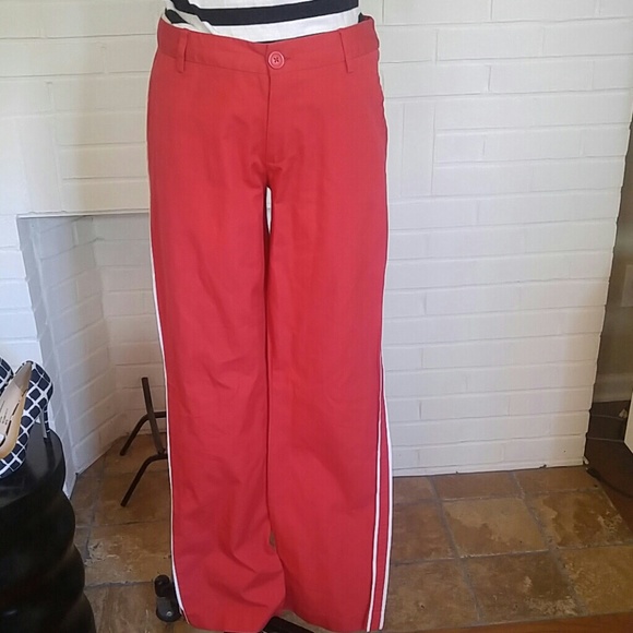 Red and White trousers