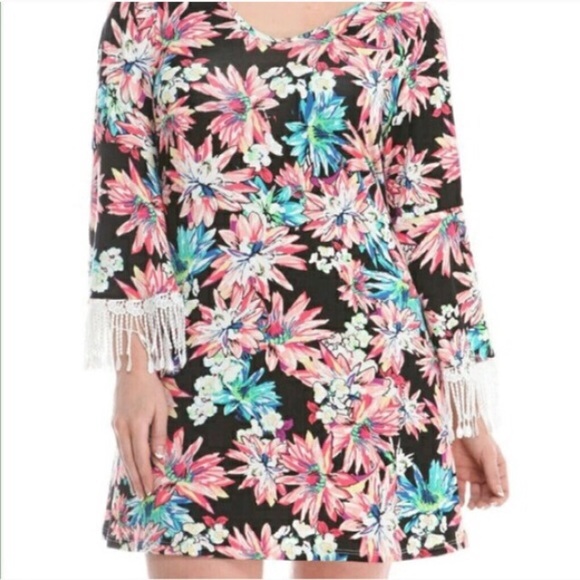 Floral Shift Dress PLUS - Picture 4 of 4