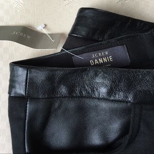 New J. Crew tall pants w/ leather trim 6T Dannie