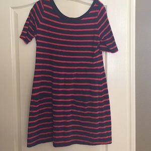 Gap red/white striped cotton dress
