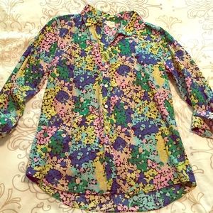 J. Crew Floral Button Down